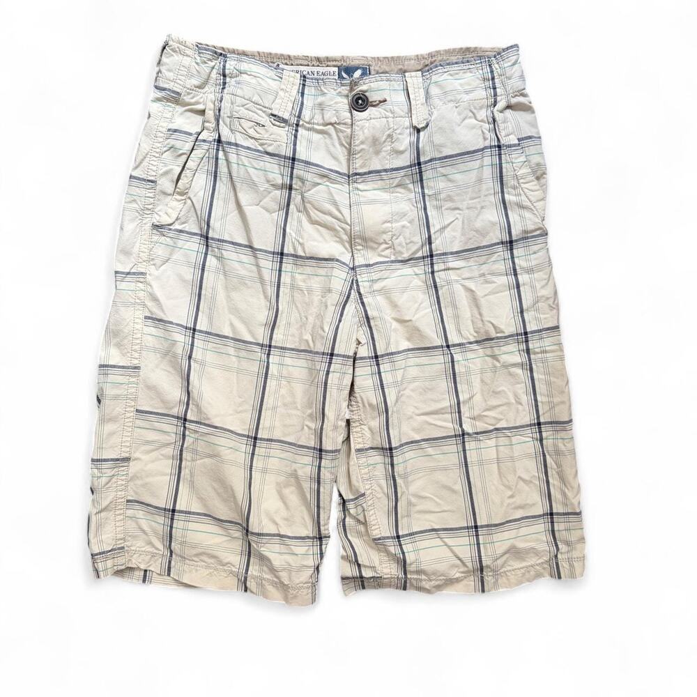 American Eagle Y2K Plaid Shorts Men’s 30x12 Outdoor Beach Mallcore Skater